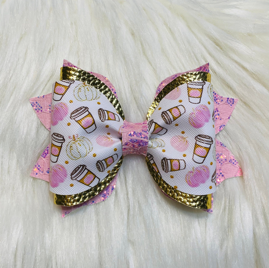 Pink Pumpkin Spice 5" Bow