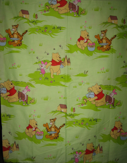Winnie The Pooh Cotton Blend Fabric Panel | 45 X 37 Inches