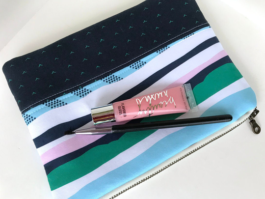 Beach Makeup Bag, Cosmetic Zipper Clutch, Travel Makeup Bag