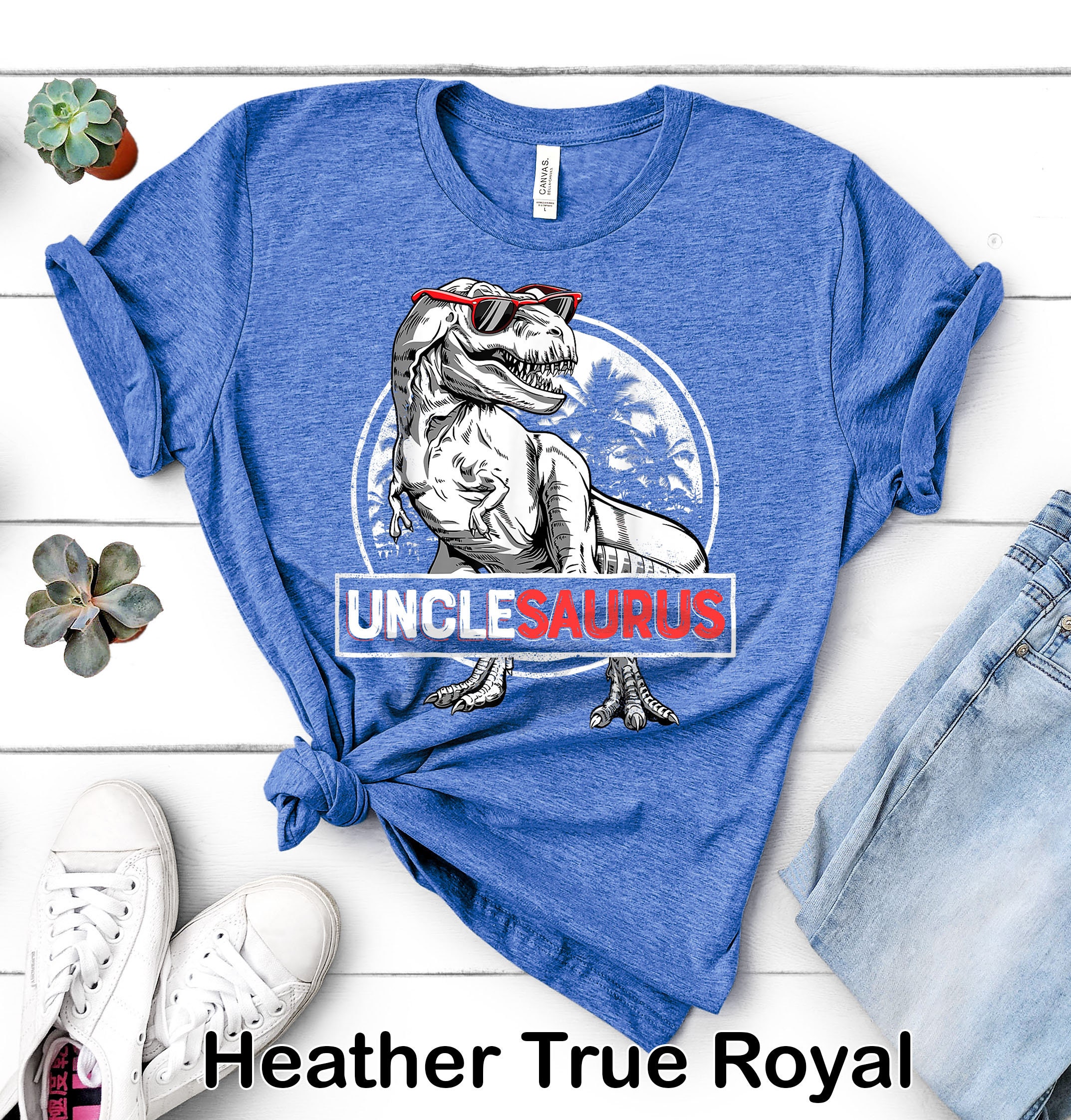 Unclesaurus T Rex Uncle Saurus Dinosaur Men Boys Tee | Family Matching Outfits For Dad, Daddy, Papa, Grandpa, Granddad Shirt - 020438