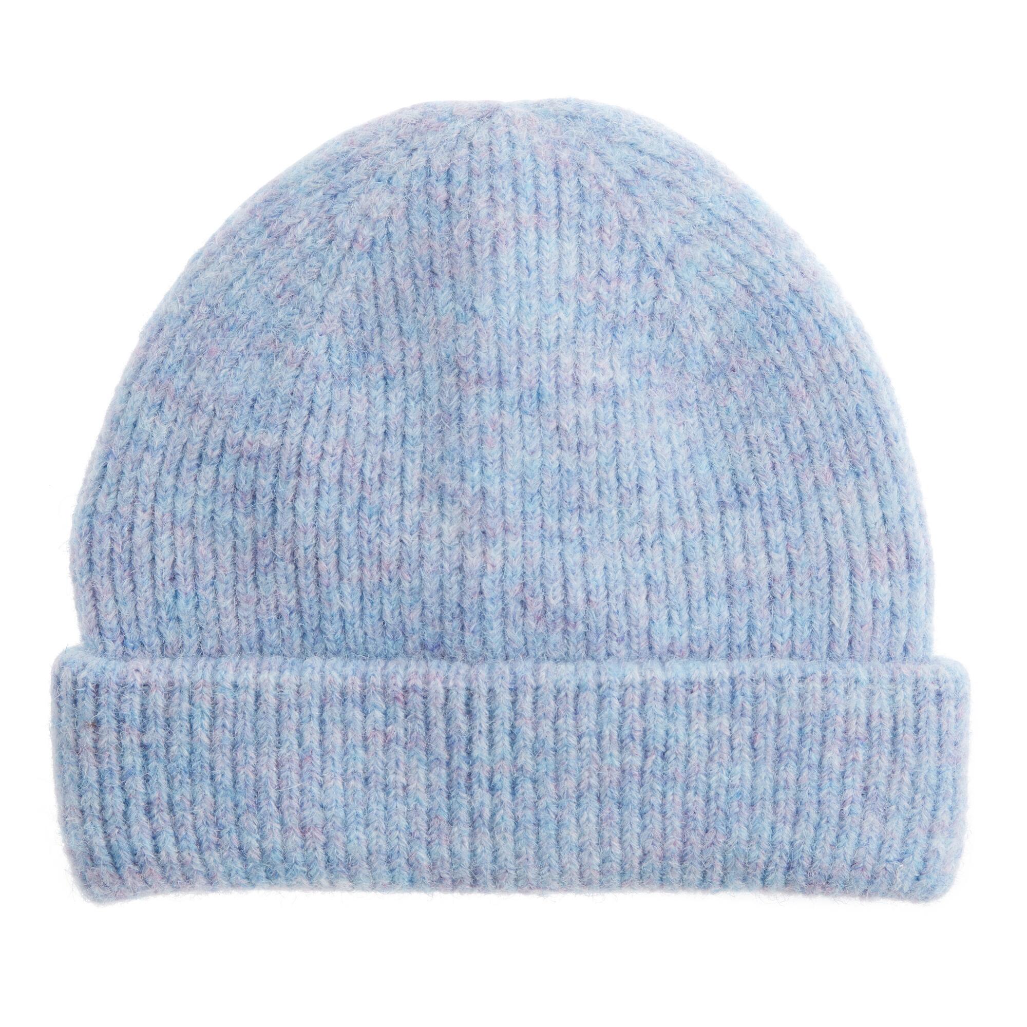 Marled Blue Recycled Yarn Beanie - Polyester by World Market