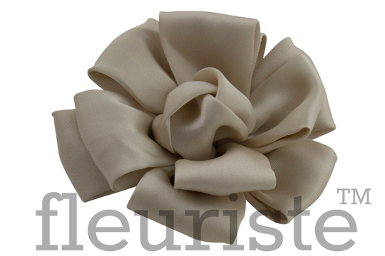Tan Satin Flower, Wholesale Fabric Headband Wedding Flower Embellishment, Diy Diy Headband