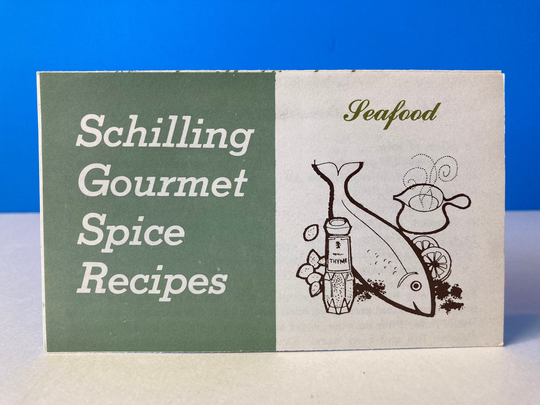 Schilling Gourmet Spice Recipes Card Seafood