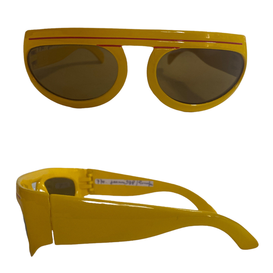 1970's Mod Style Yellow & Red Sunglasses, Made in France