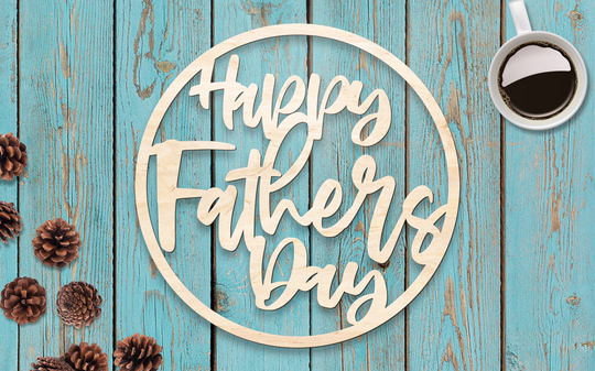 Happy Fathers Day Wood Cutout | Awesome Gift For Dad Photoshoot Prop Sign Decor