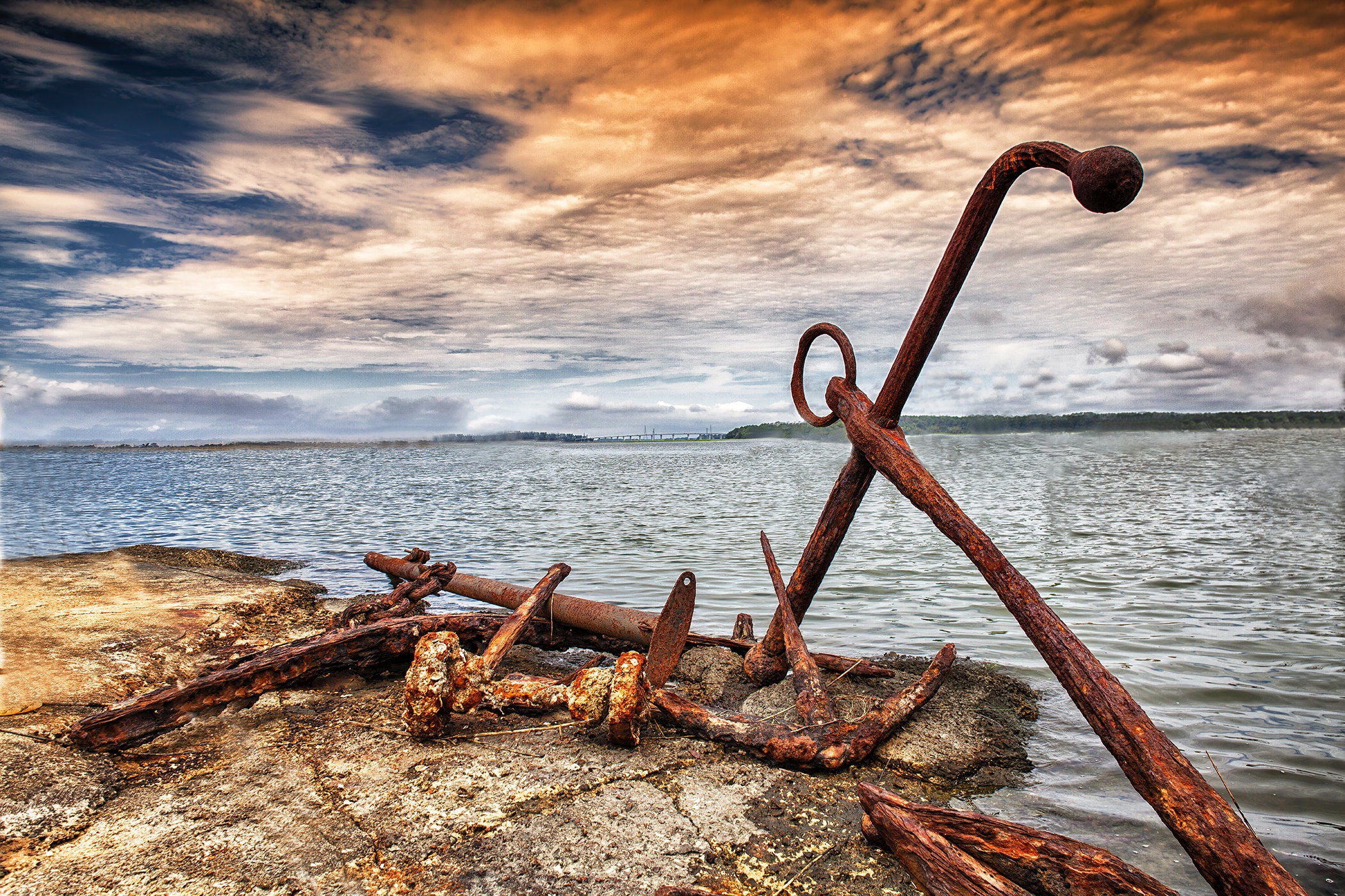 Hilton Head, Marsh, River, Photography, Anchor, Low Country, South Carolina, Hudson's Seafood, Wall Art, Fine Photograph