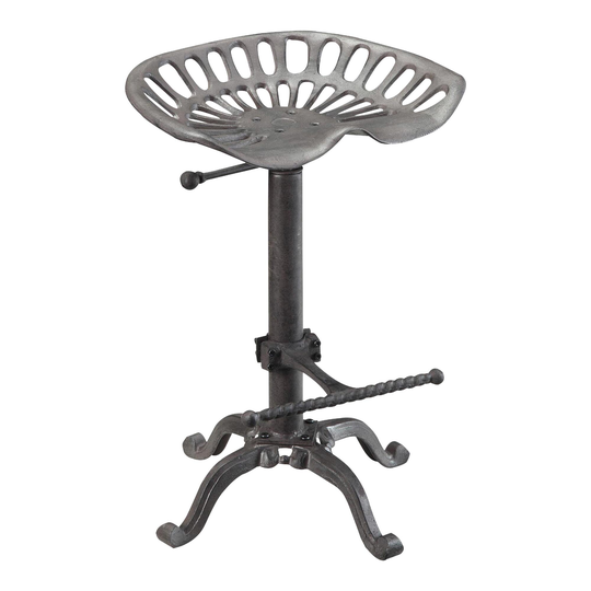 Cast Iron and Metal Mabry Adjustable Tractor Seat Stool by World Market