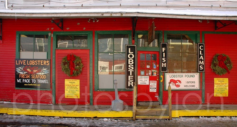 Old Port Eatery - Signed Original Photograph Rustic Seafood Storefront