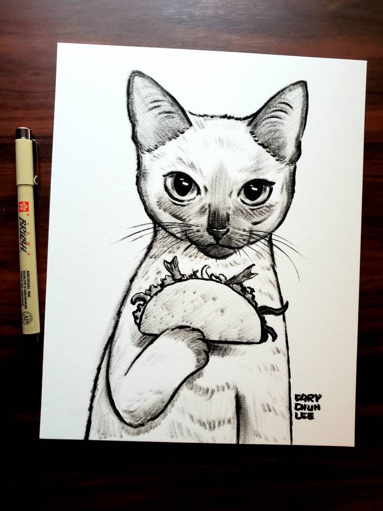 Seafood Taco Original Art