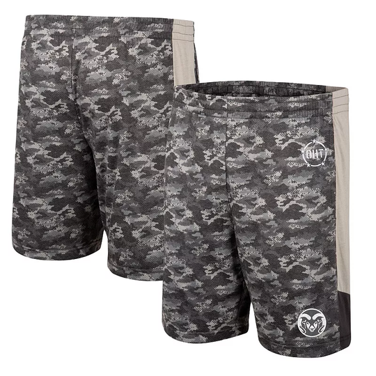 Men's Colosseum Camo Colorado State Rams OHT Military Appreciation Terminal Shorts, Size: Medium, Green