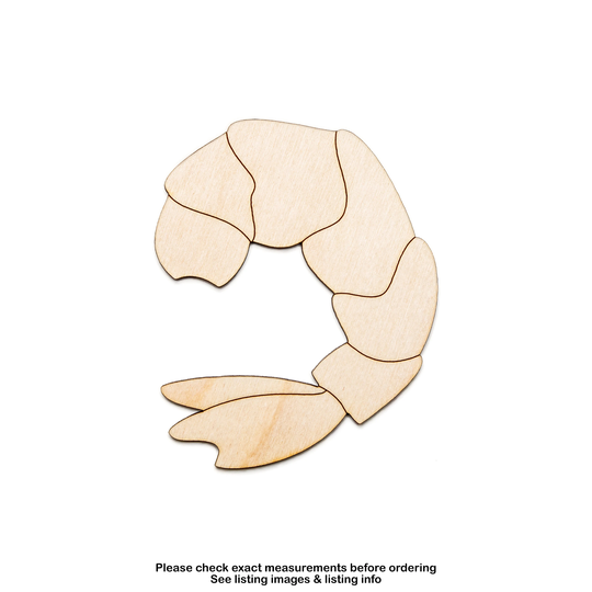 Cooked Shrimp-Wood Cutout-Cocktail Shrimp-Food Theme Decor-Various Sizes-Diy Crafts-Sea Food Wood Shapes-Kitchen Decor-Shrimp & Fish Cuts