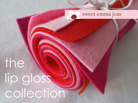 The Lip Gloss Collection - Eight 9x12 Sheets Of Wool Blend Felt