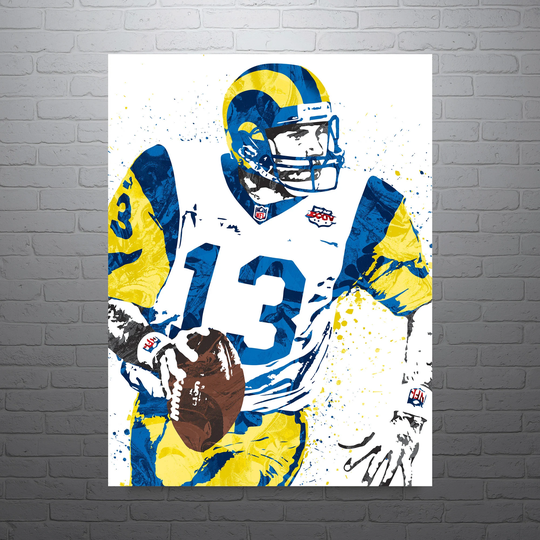 Kurt Warner Los Angeles Rams Football Poster, Man Cave, Sports Art Print, Wall Decor, Custom