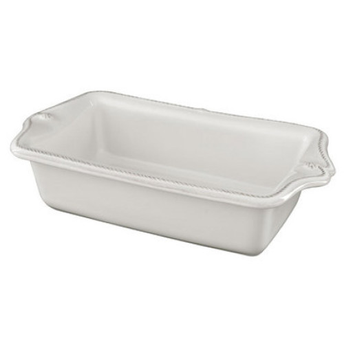 Juliska Berry Thread Whitewash Loaf Pan 11.5"L, 6"W, 3"H 1.2 Qt