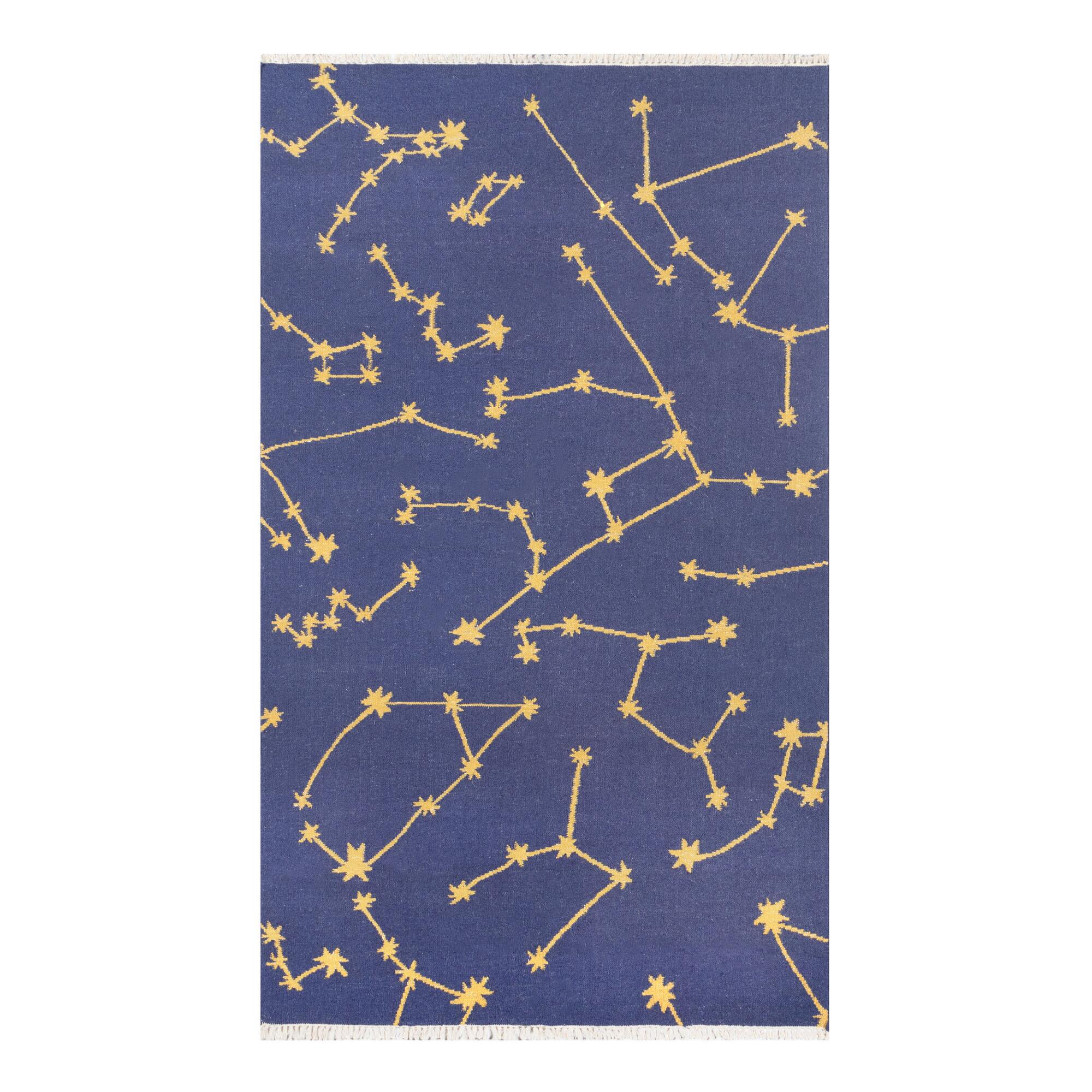 Navy Celestial Wool Emilia Area Rug by World Market