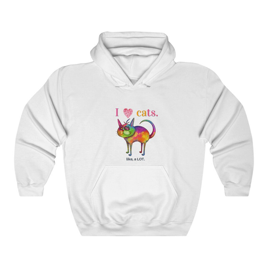I Love Cats Women's Unisex Heavy Blend Hoodie Sweatshirt