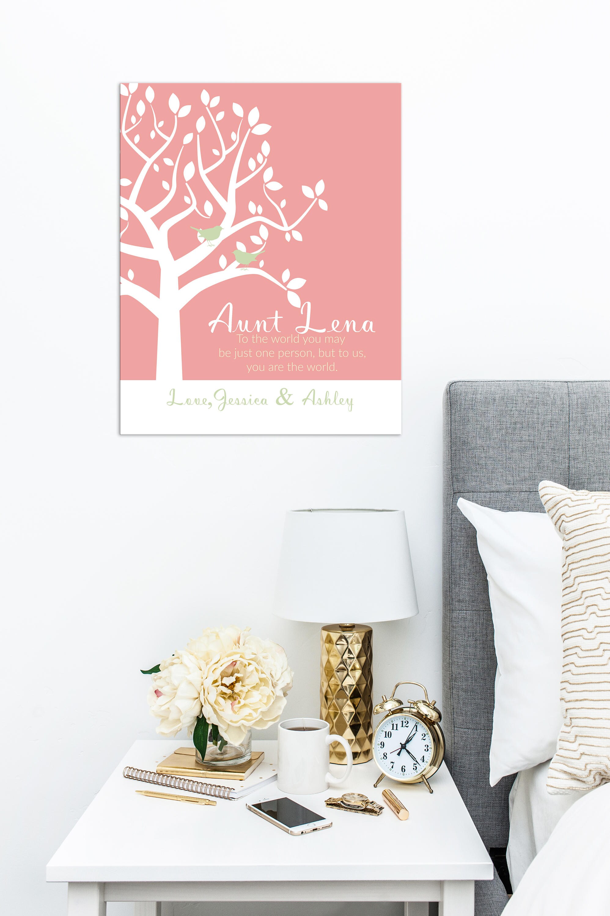 Aunt Gift, Print, Gift For Aunt, Birthday Family Tree Sister