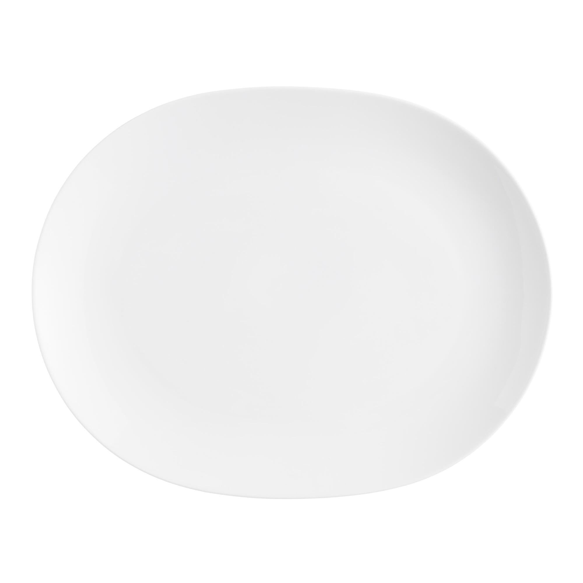White Porcelain Coupe Serving Platter by World Market