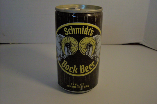 1970-80's Schmidt's Bock Beer Ram's Heads Jacob Schmidt Brewing Co St Paul Minn 12 Oz Can