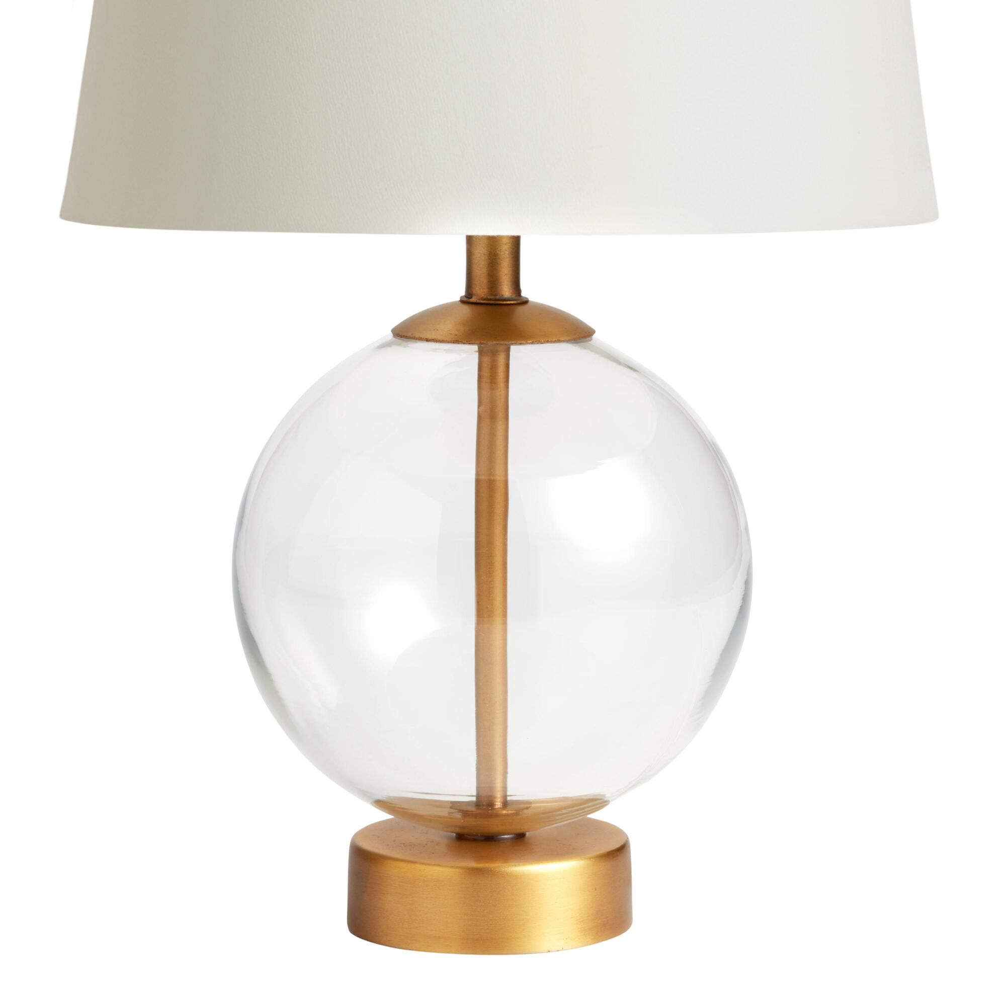 Glass Globe and Brass Serena Accent Lamp Base by World Market