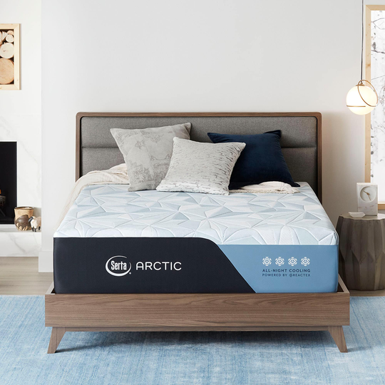Serta Arctic Premier 14.5-in Soft Twin Extra Long Hybrid Memory Foam/Coil Blend Mattress with Boxspring Included in White | 500430828-9920