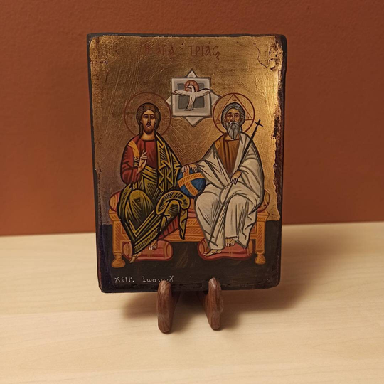 The Holy Trinity | Η Αγία Τριάδα, Hand Painted Orthodox Byzantine Icon