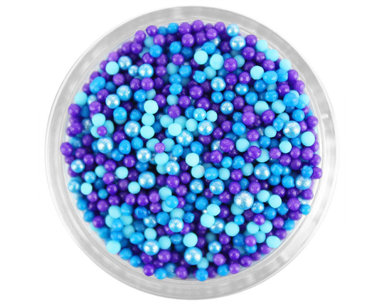 Blue Lagoon Non-Pareils Blend - Purple, Blue & Pearly Sprinkle Blend For Cakes, Cookies Cupcakes