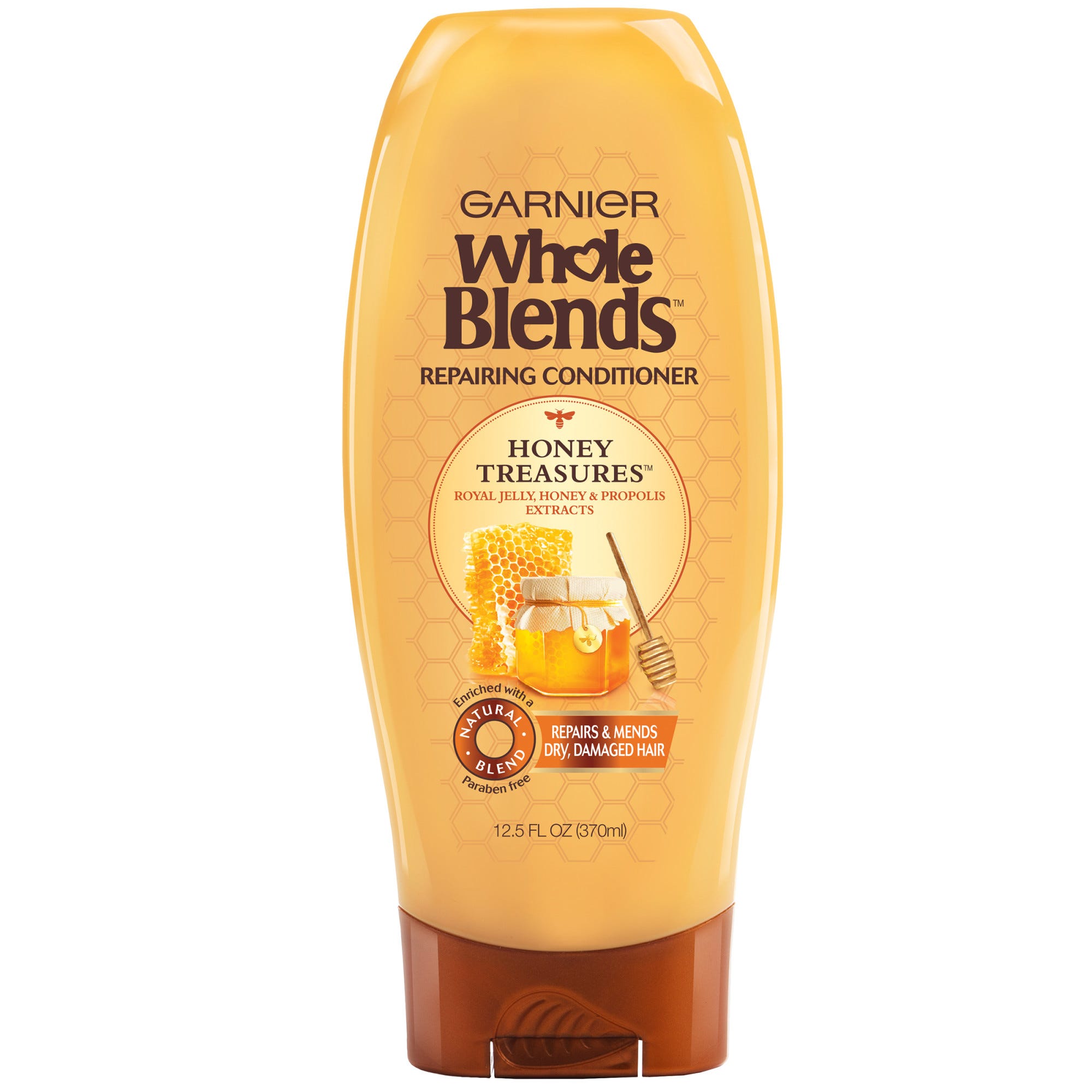 Garnier Whole Blends Repairing Conditioner Honey Treasures, For Damaged Hair - 12.5 fl oz