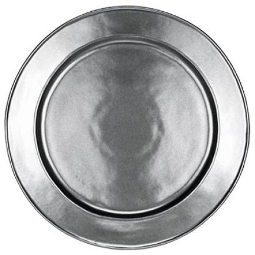 Juliska Pewter Stoneware Platter/Charger 14"L, 14"W, 1"H