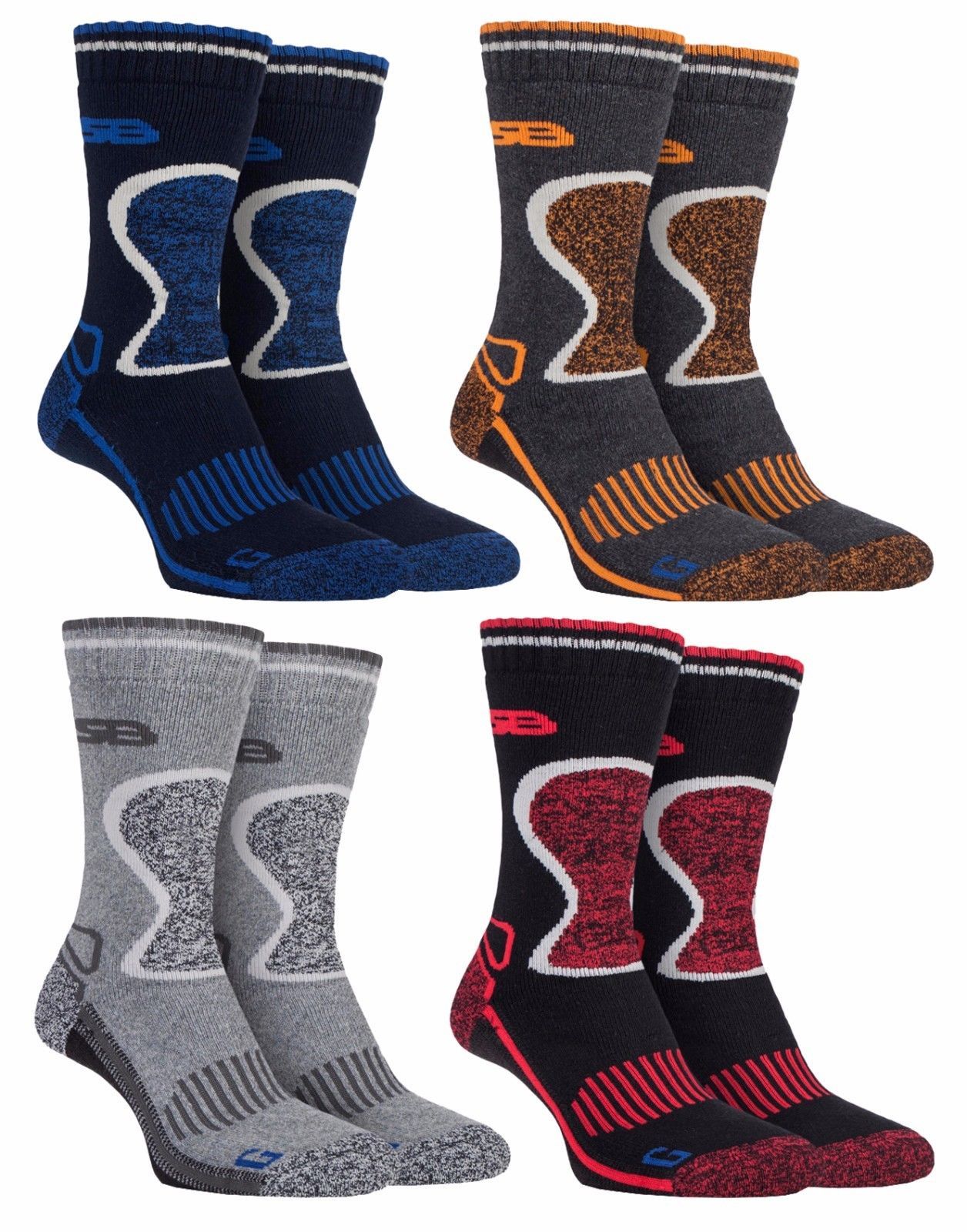 Storm Bloc - 2 Pack Mens Thick Warm Heavy Wool Blend Thermal Hiking Work Socks