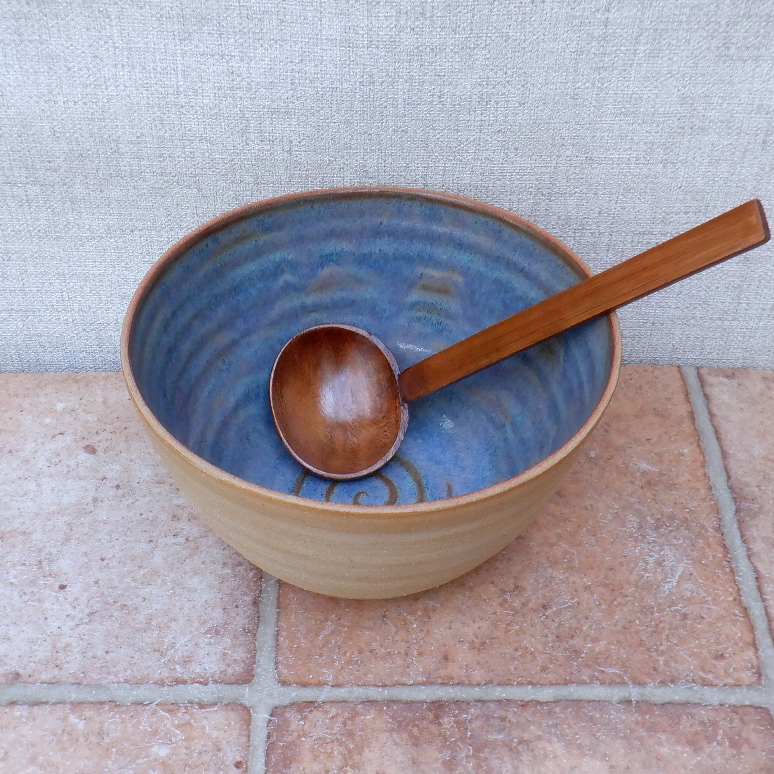 Large Noodle Soup Ramen Bowl Hand Thrown in Stoneware Pottery Ceramic Handmade Wheelthrown Ready To Ship