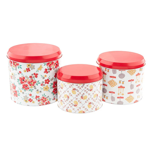 Lori Holt Cook Book Kitchen Canister Tins