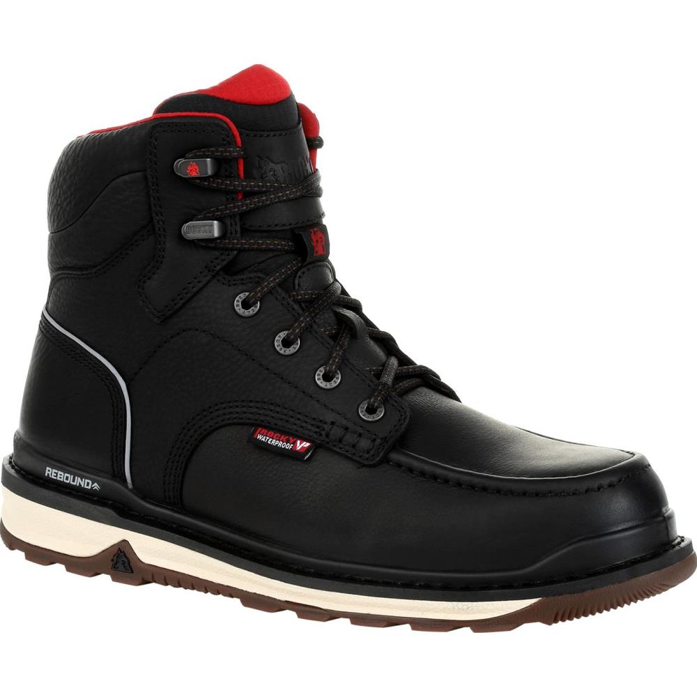 Rocky Size: 10.5 Wide Mens Black Waterproof Work Boots Rubber | RKK0303 W 105