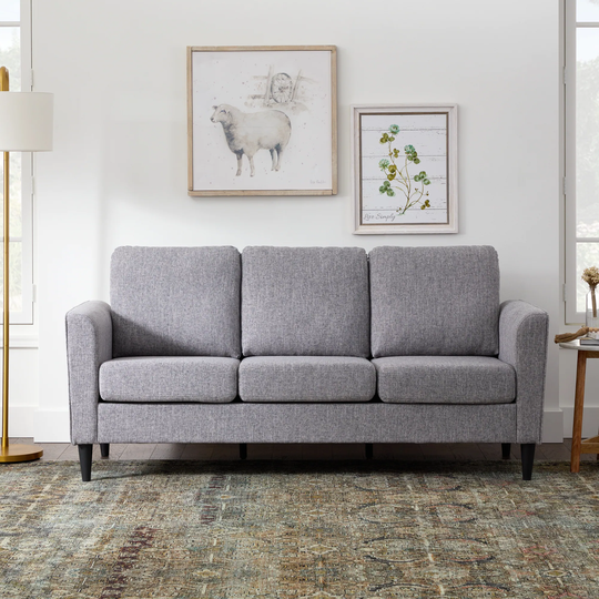 Brookside Clara Modern Light Gray Polyester/Blend Sofa | BS0009SOF00GR