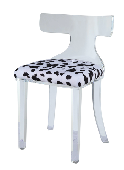 HomeRoots Amelia Modern Spotted Velvet Blend Contemporary Accent Chair | 318883