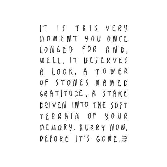 This Very Moment // Original Poetry Print 8x10 Art