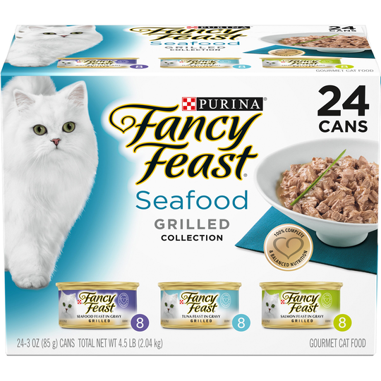 Nestle Purina Fancy Feast Grilled Seafood Variety Pack Cat 24/3 oz | 005000057546