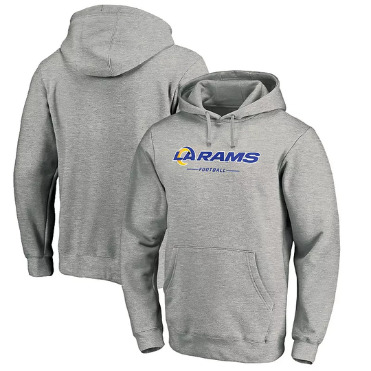 Men's Fanatics Branded Heathered Gray Los Angeles Rams Big & Tall Team Lockup Pullover Hoodie, Size: 4XB, Grey