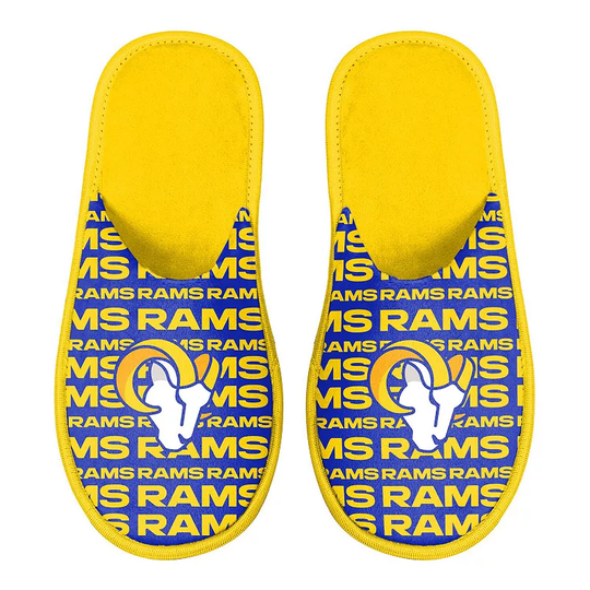 Men's FOCO Los Angeles Rams Scuff Logo Slide Slippers, Size: Small, Blue