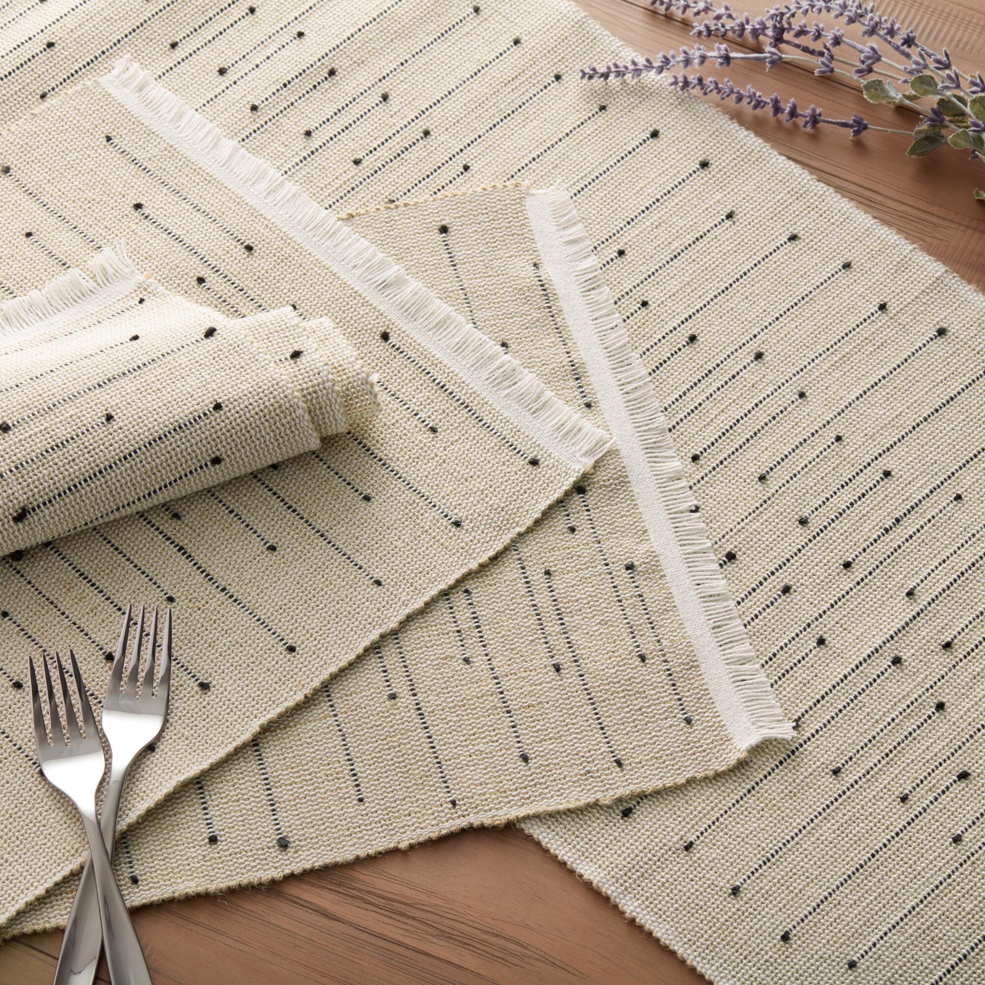 Black Dot Arusha Table Linen Collection by World Market