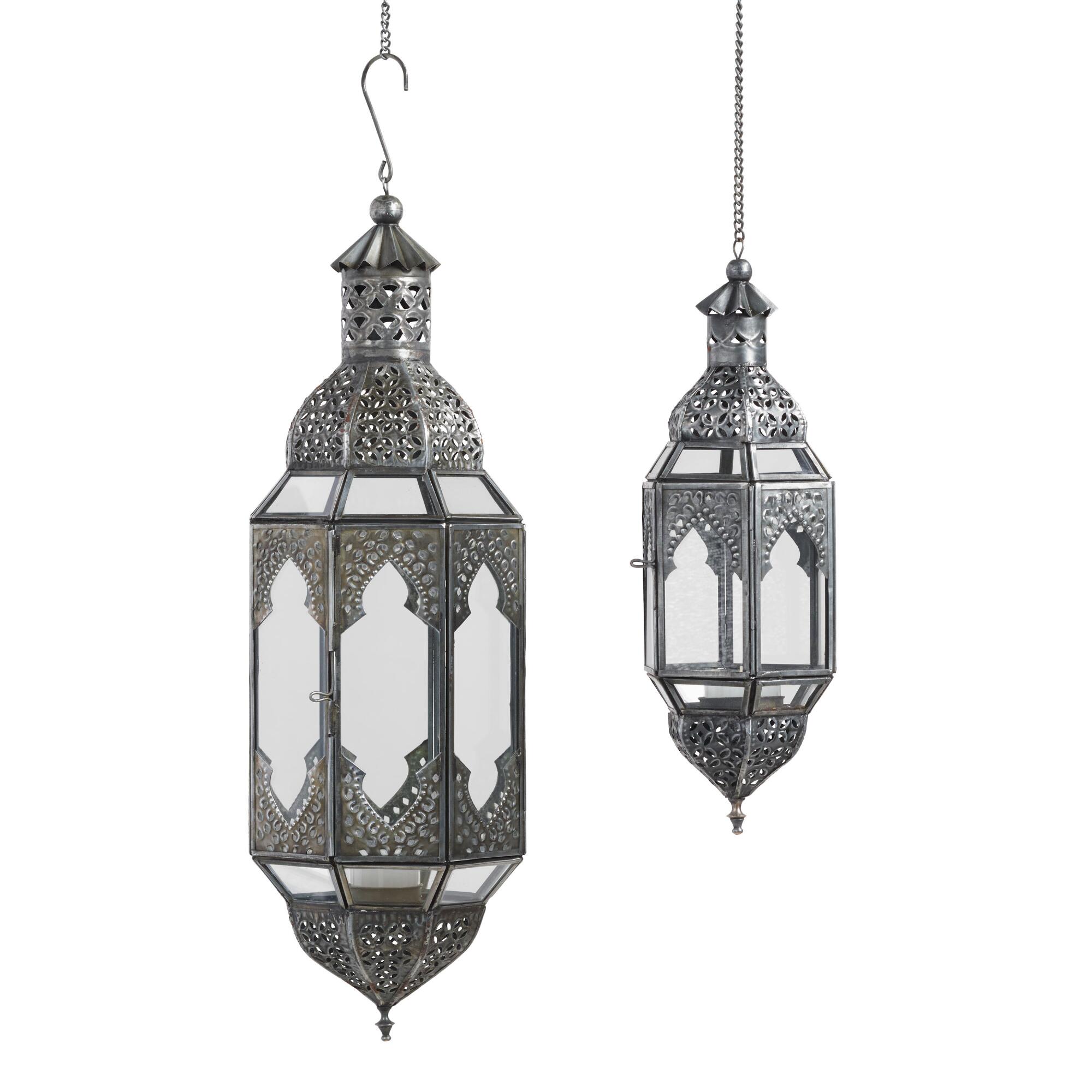Antiqued Zinc Latika Hanging Lantern by World Market