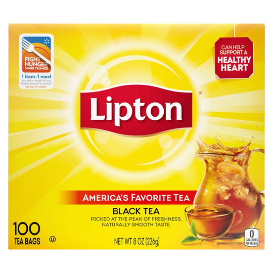 Lipton Tea Bags, Black Tea, 8 oz - 100 ct