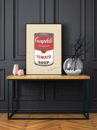 Andy Warhol Campbell's Pop Art Tomato Soup Print Exhibition Poster, Printable Wall