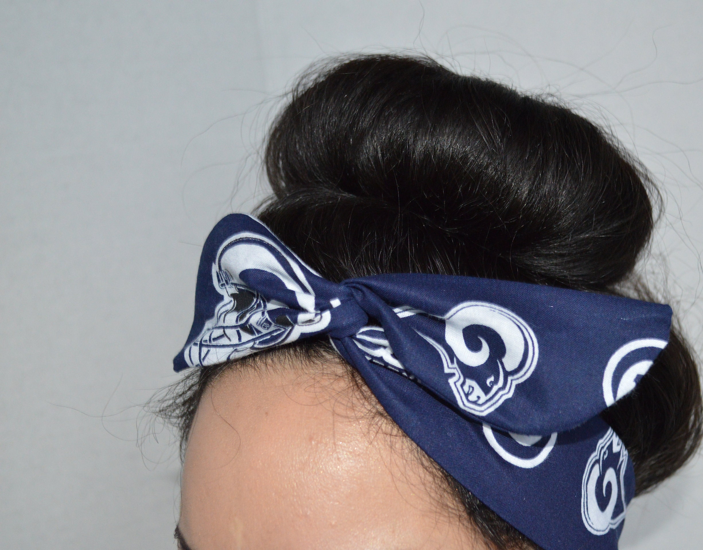 La Rams Dollybow Headband, Rams, Dolly Bow Head Bands, Band, Hair