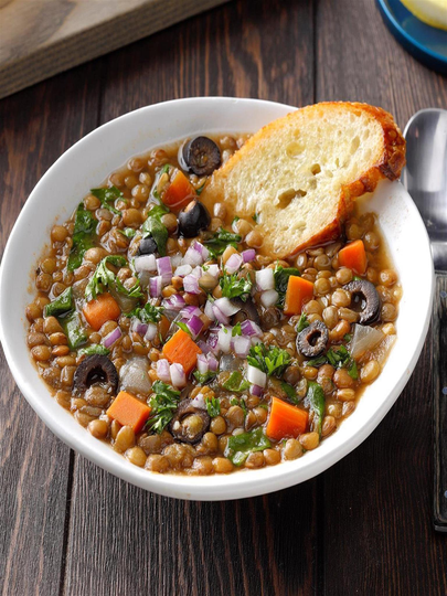 Pressure Cooker Greek Style Lentil Soup Mix