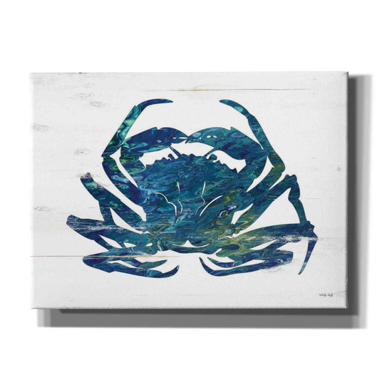 Blue Coastal Crab By Cindy Jacobs, Canvas Wall Art