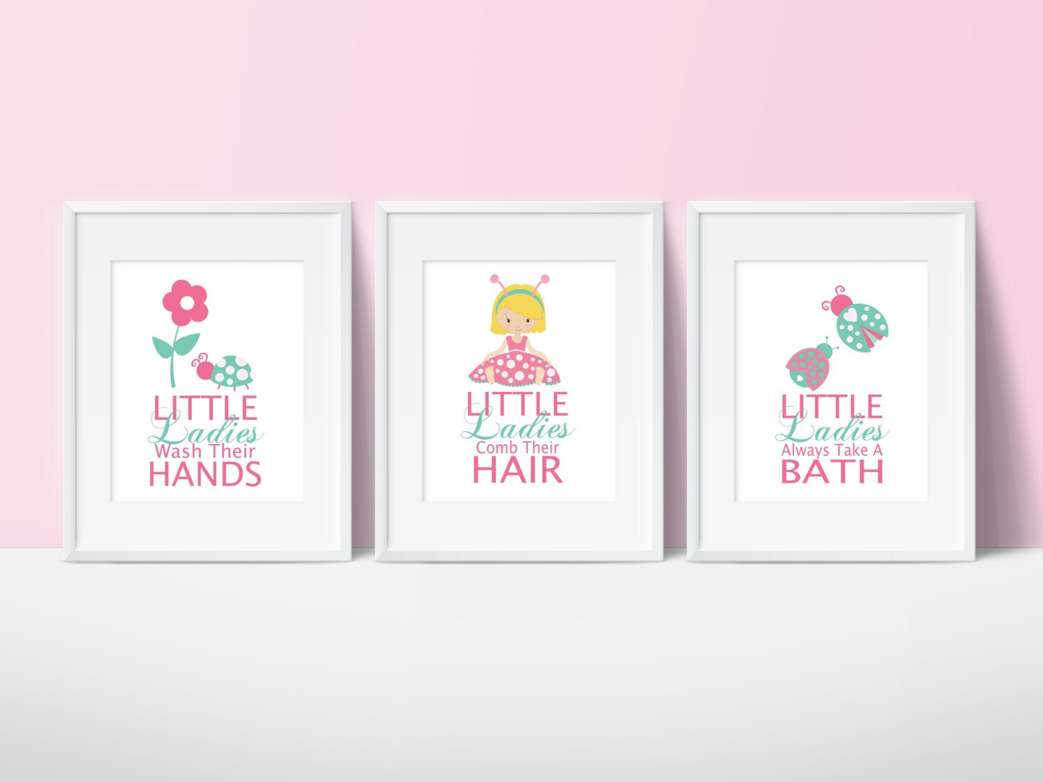 Kids Ladybug Bathroom Prints, Ladybugs Rules