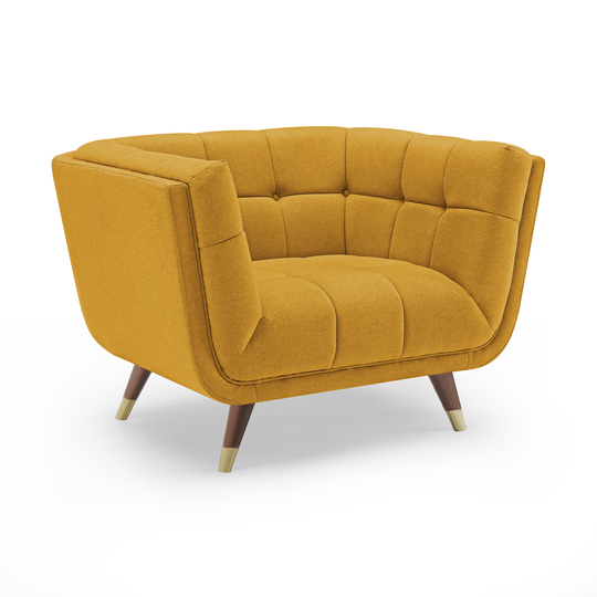 Clihome Single Seat Sofa Modern Yellow Polyester/Blend Sofa | VO-SA267