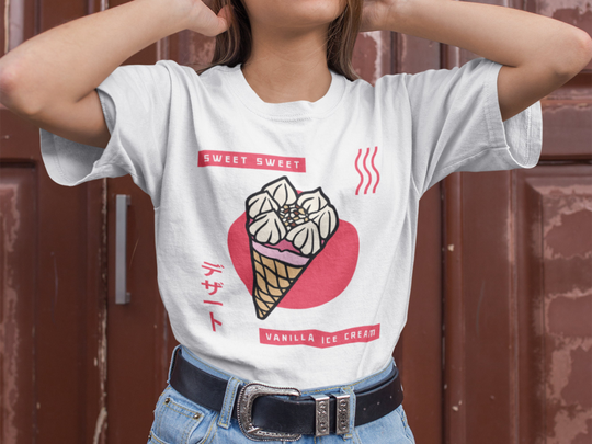 Ice Cream T-Shirt -Kawaii Shirt, Aesthetic Shirt, Kawaii Clothing, Kawaii Clothes, Kawaii Tshirt, Aesthetic Clothing, Harajuku Clothing