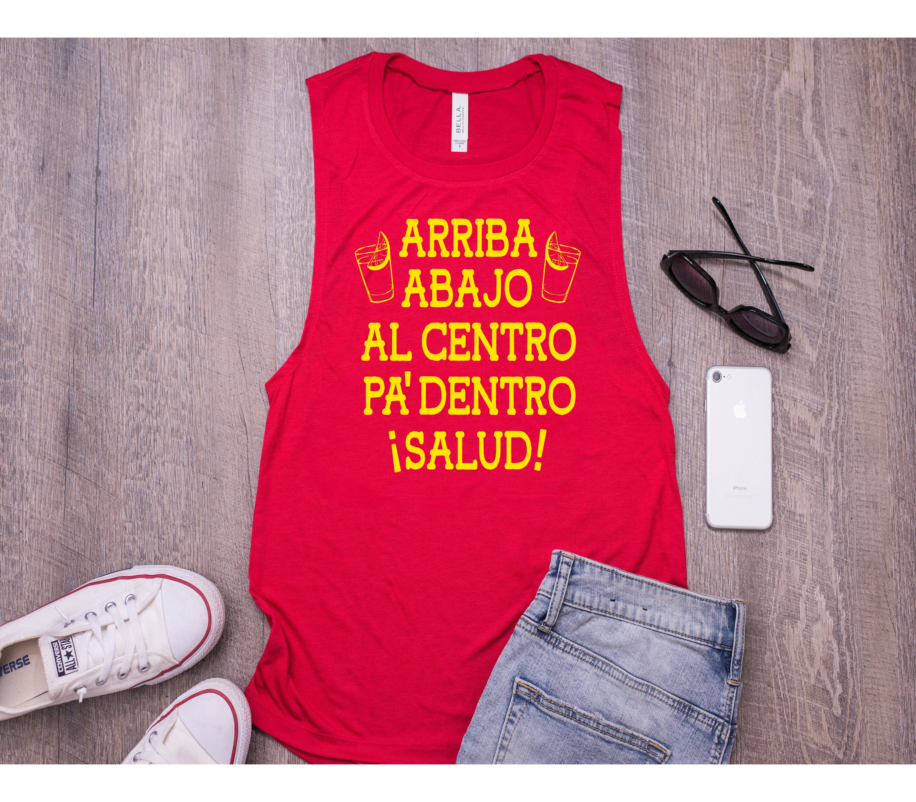 Cinco De Mayo Shirt 5 Drinking Tank Top T Shirt Arriba Abajo Al Centro Pa Dentro Salud Free Shipping